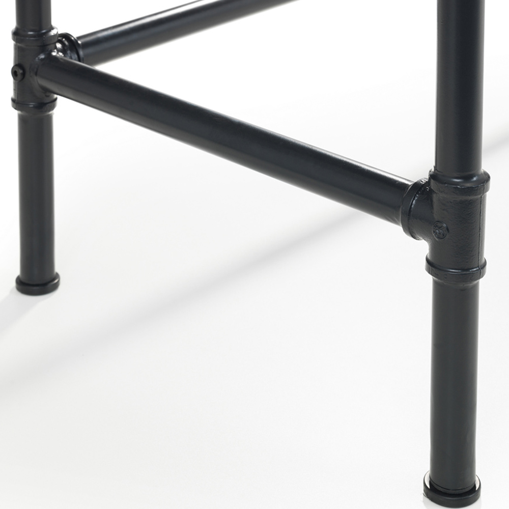 Julian Bowen Carnegie Pipe Desk Mocha and Black Image 6