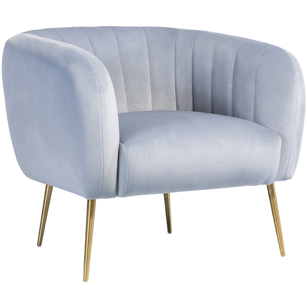 Artemis Home Matilda Light Blue Velvet Accent Chair  Image 2