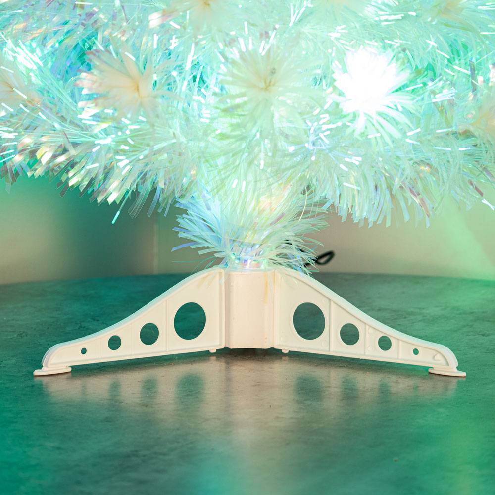 The Christmas Centre 14 Multicolour LED Iridescent White Fibre Optic Artificial Xmas Tree 2ft Image 5