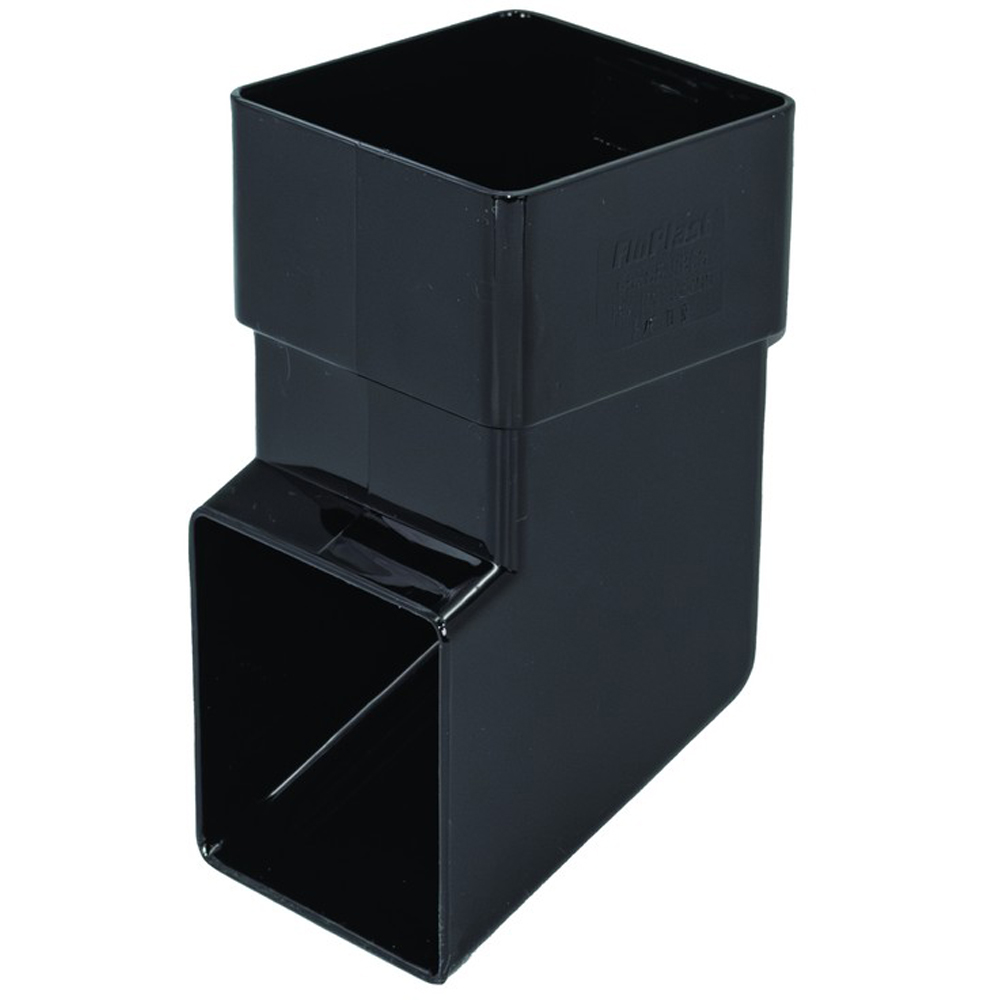FloPlast Square Downpipe Shoe Black 65mm Image 3