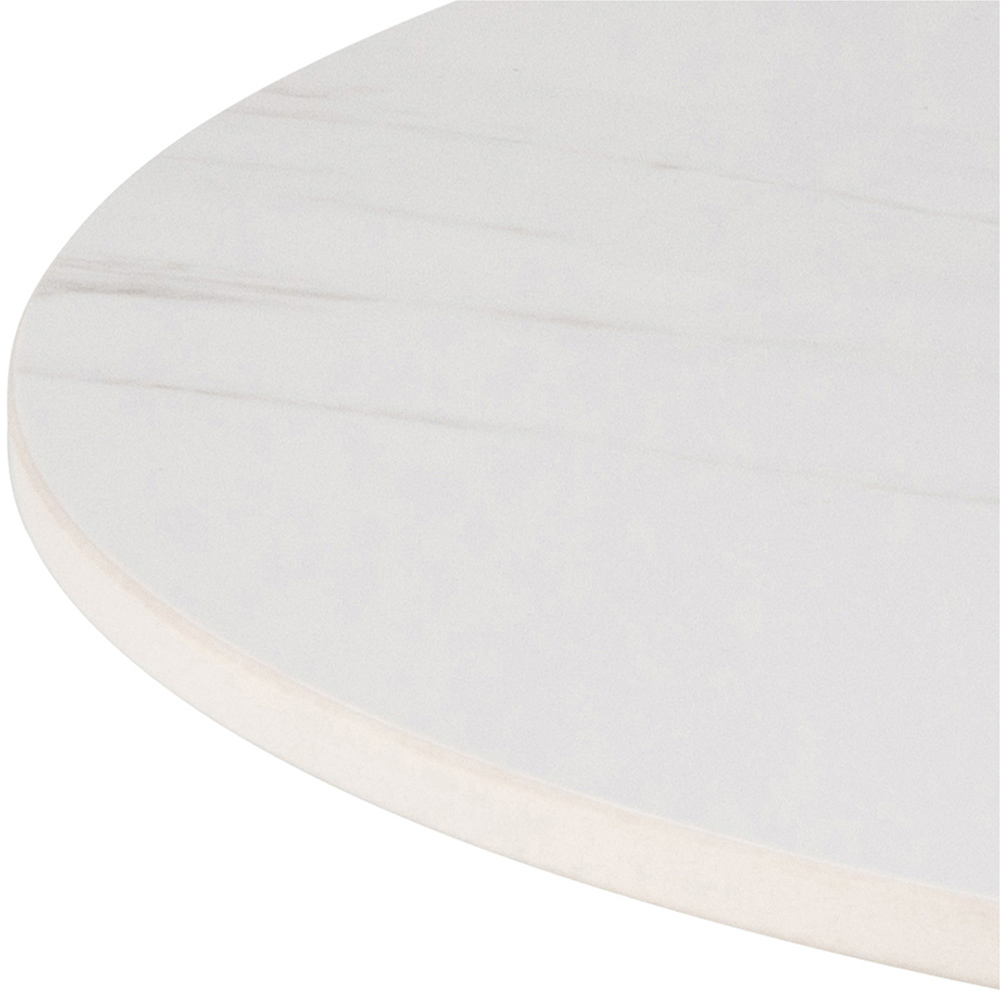 Florence Malta White Ceramic Round Coffee Table Image 4