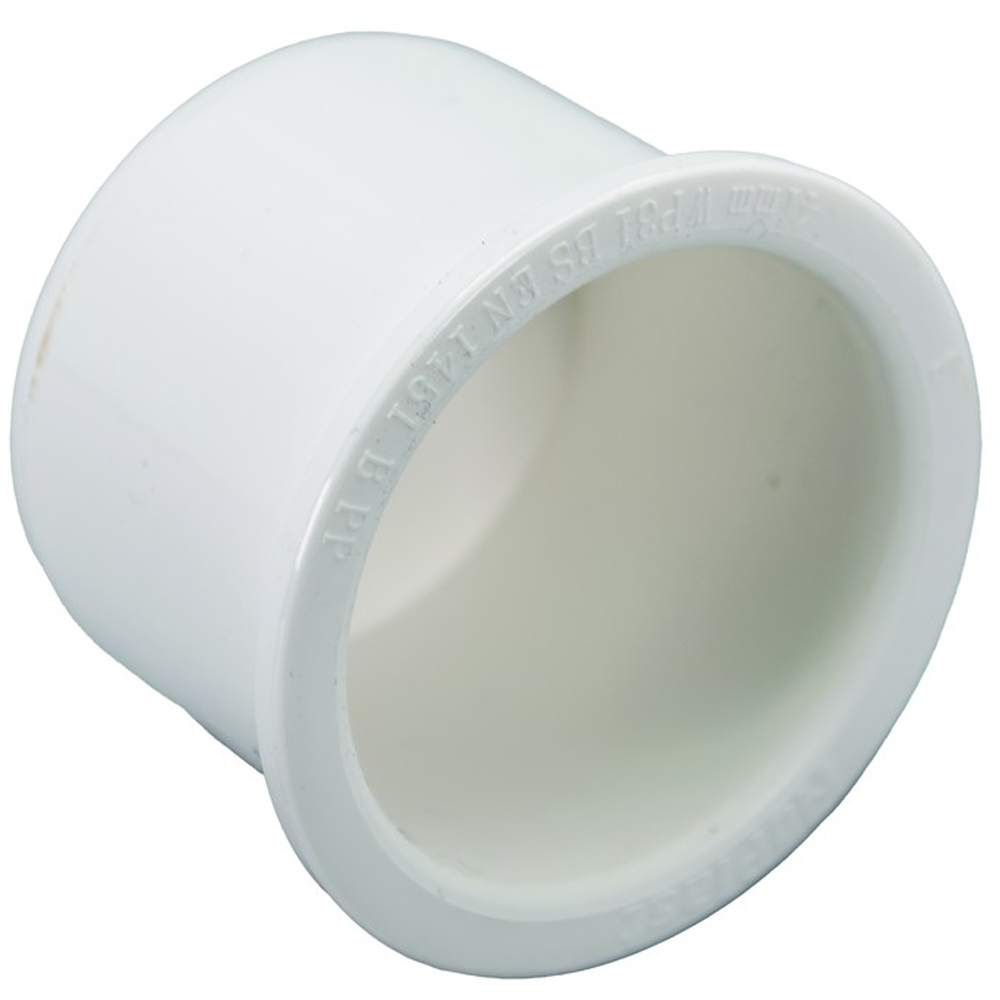 FloPlast Push Fit Waste Socket Plug White 40mm Image 2