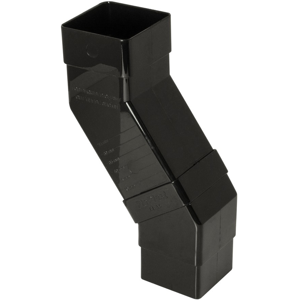 FloPlast Square Adjustable Downpipe Offset Bend Black 65mm Image 5