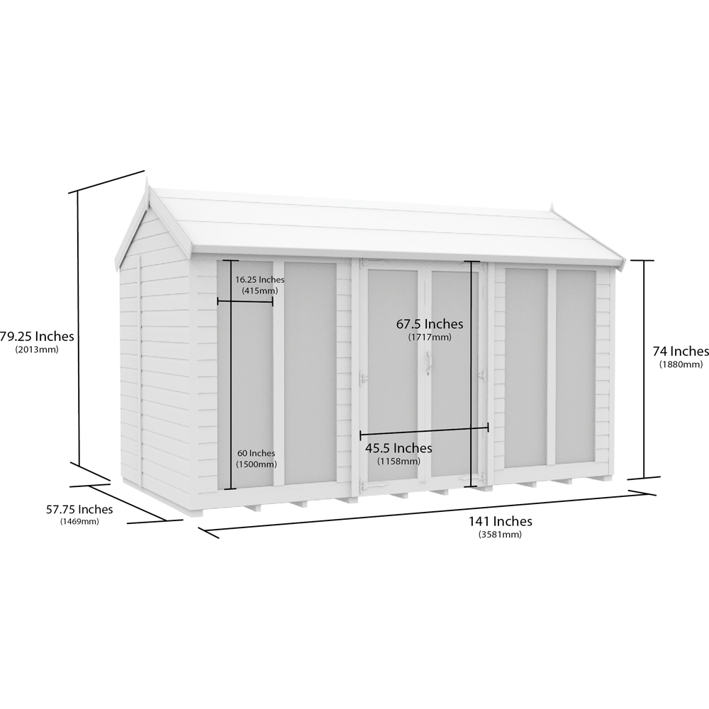 DIY Sheds 12 x 5ft Tongue and Groove Timber Apex Summerhouse Image 7