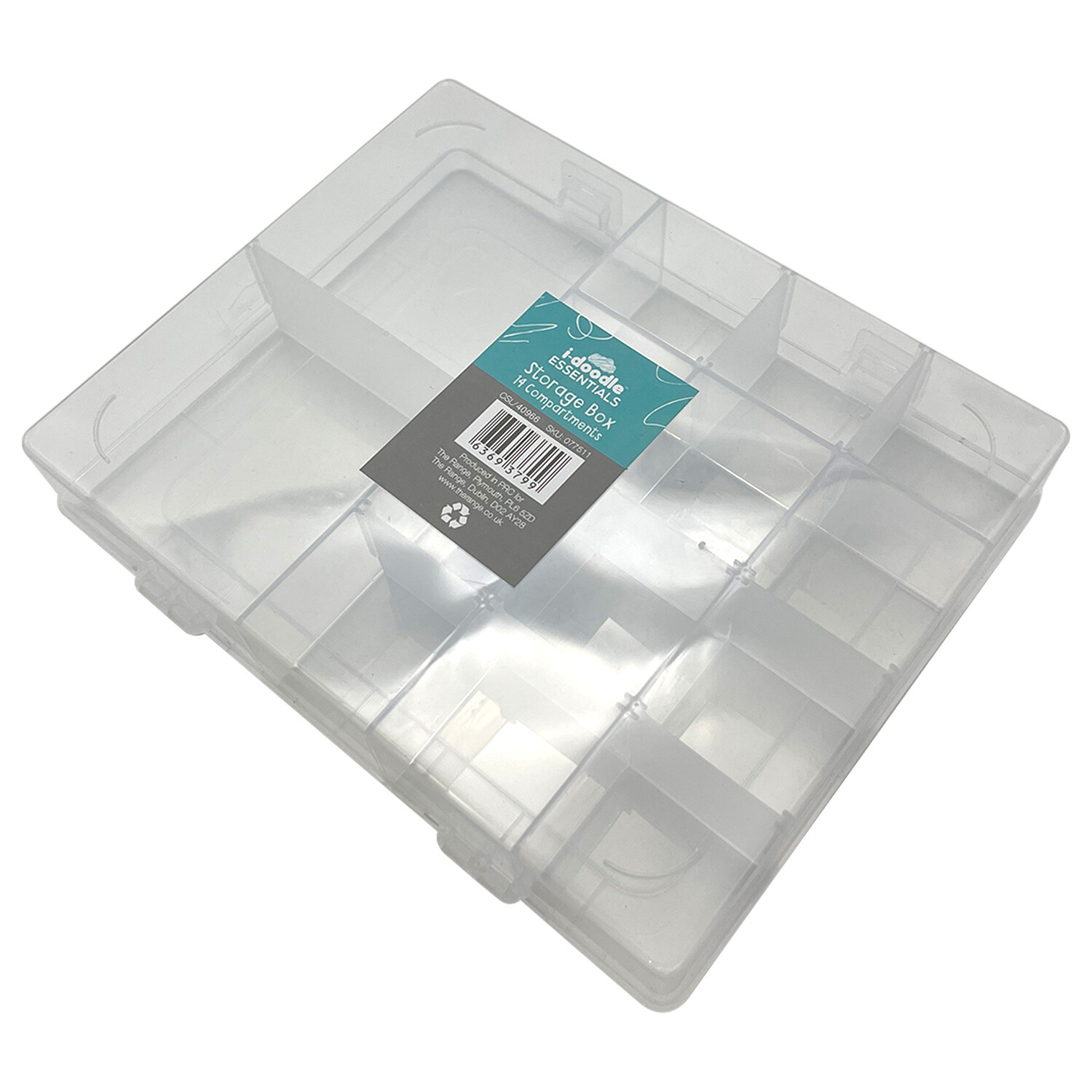 Clear Storage Box with 14 Compartments Image 3