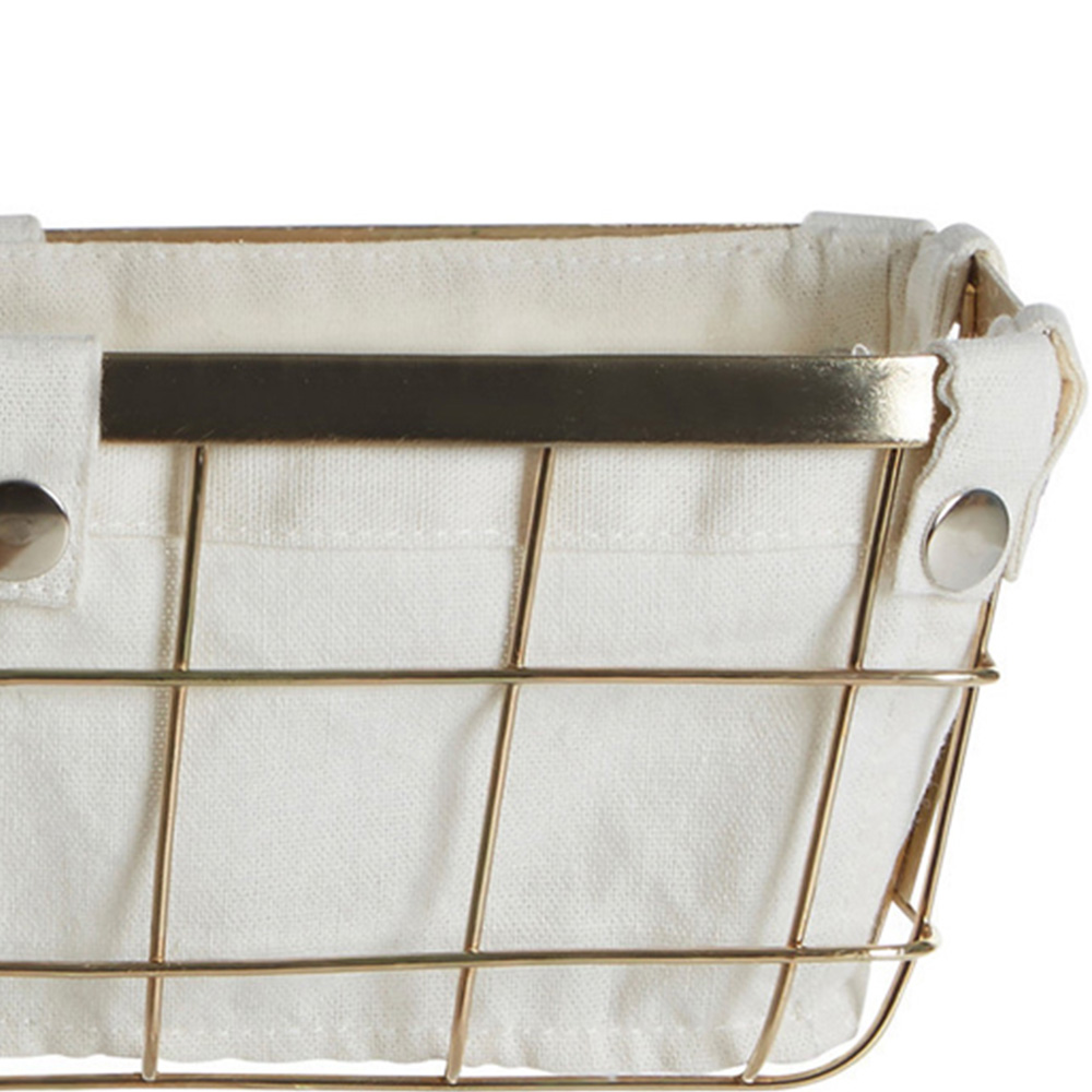 Premier Housewares Small Gold Iron Wire Storage Basket Image 4