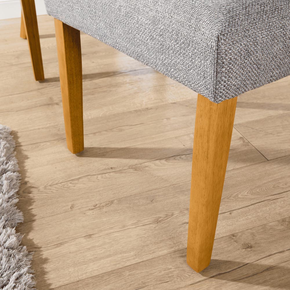 Home Source Samara Set of 2 Grey Tufted Dining Chair Image 4