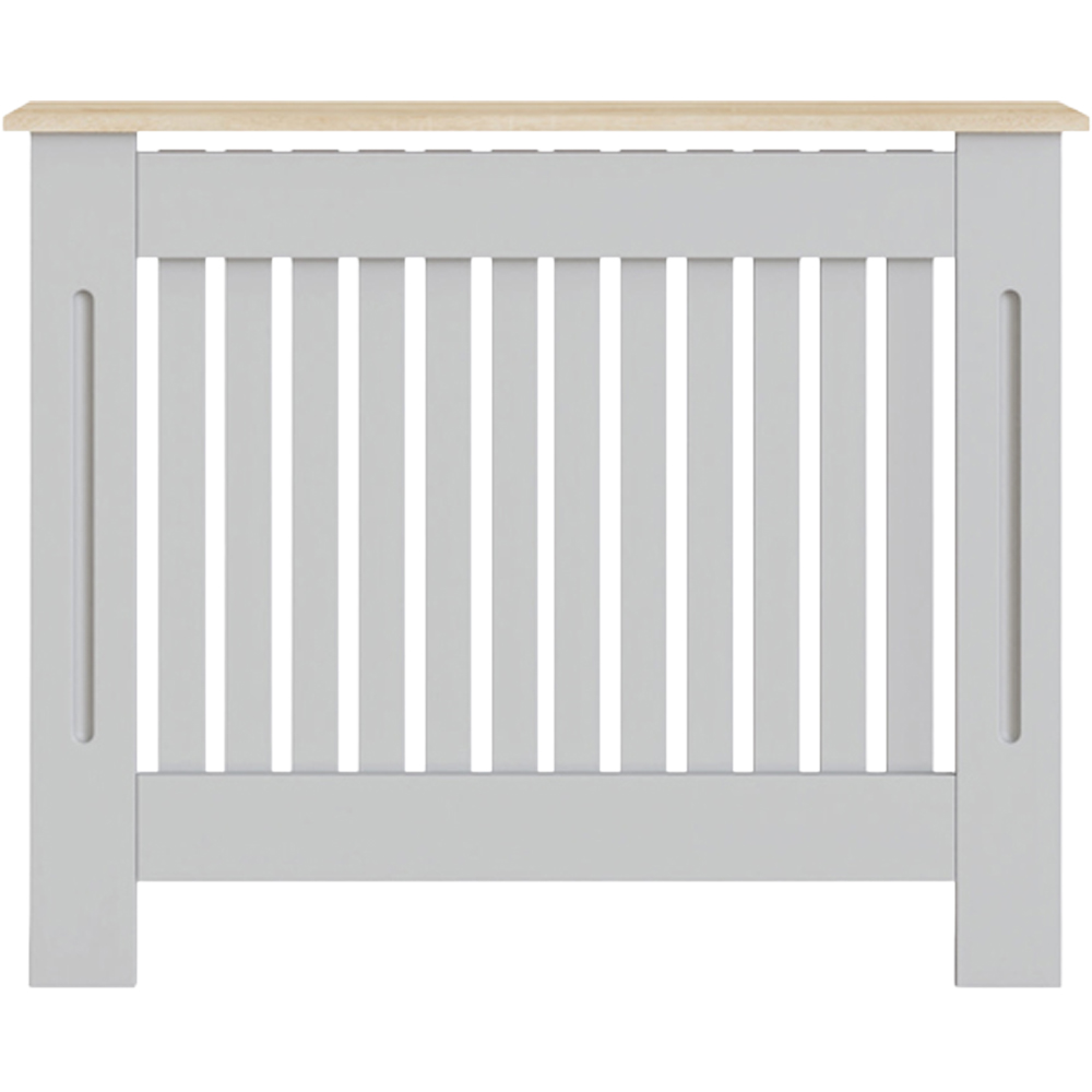 GFW Longslow Sleek Grey Vertical Slat Radiator Cover Medium Image 3