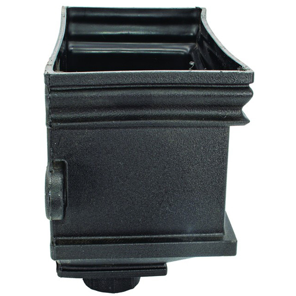 FloPlast Rectangular Gutter Hopper Cast Iron Effect 65/68mm Image 3