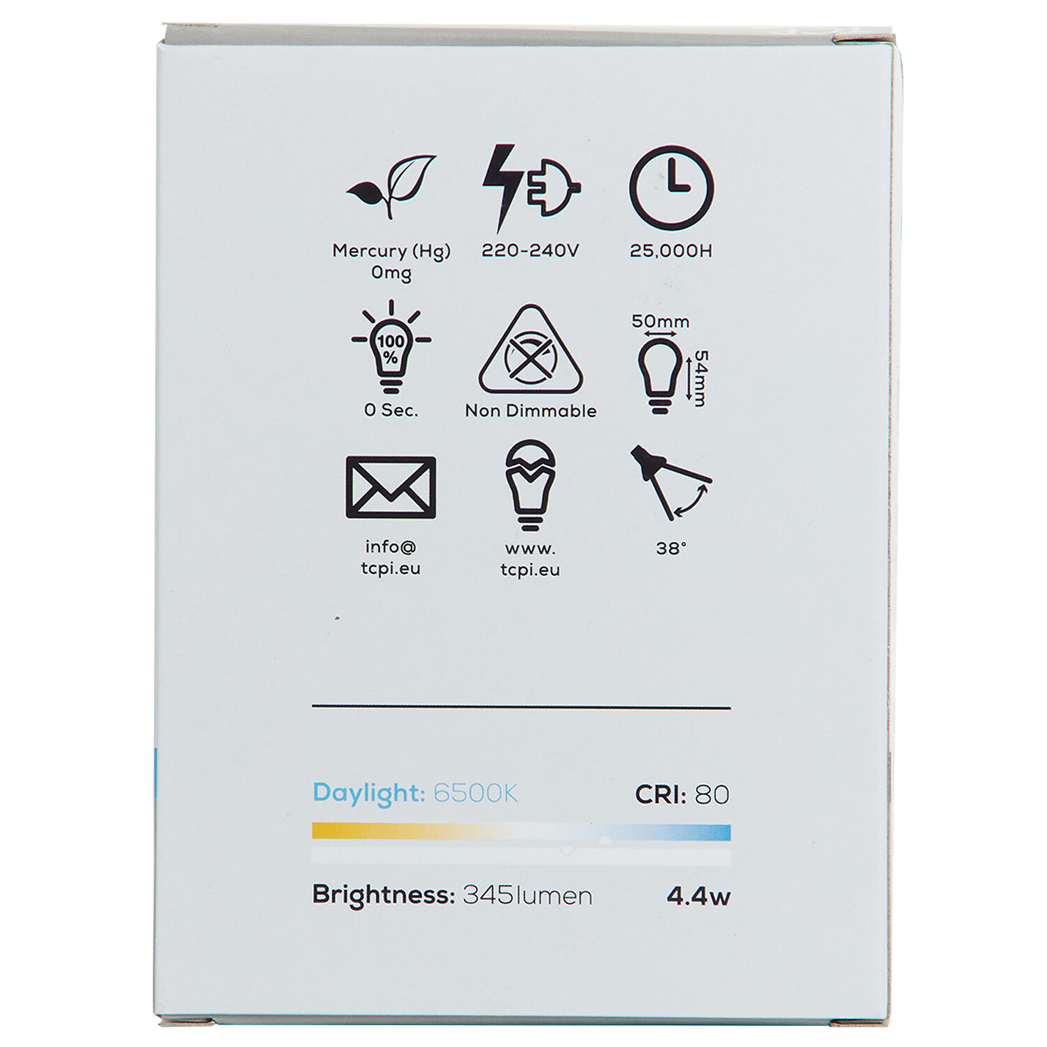 TCP LED Glass GU10 345L Daylight Bulbs - Daylight  / 5 Image 3