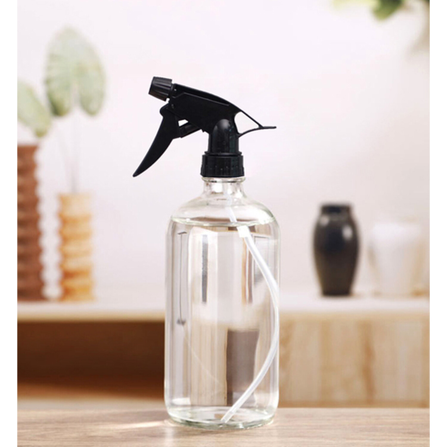 Black Glass Spray Bottle Image 2