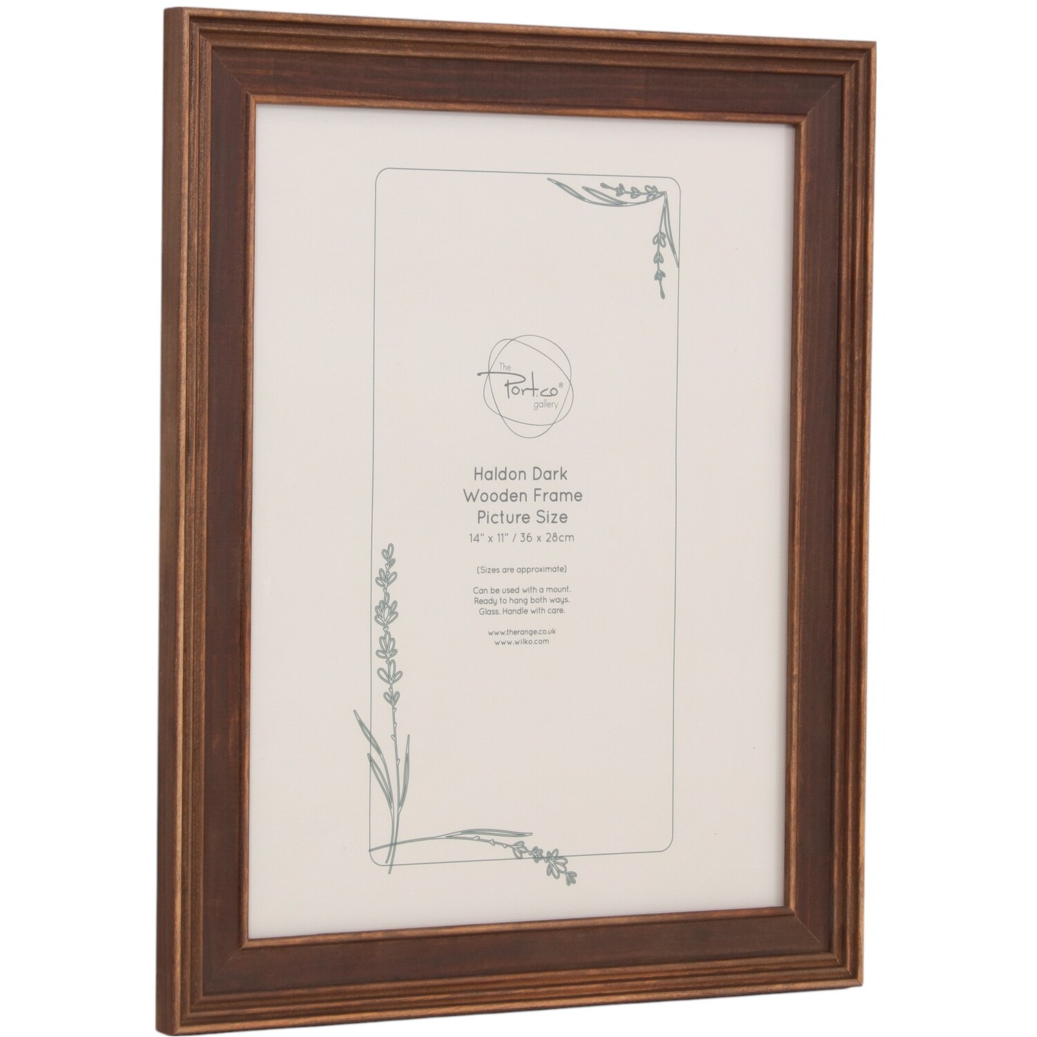 Haldon Wooden Frame Brown 14 x 11in Image 2