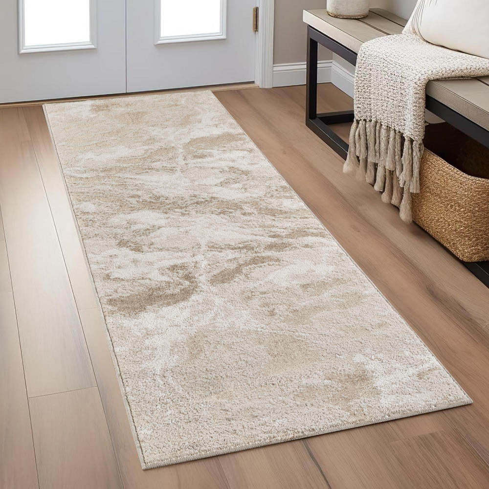 Desire Rugs Elysium Modern Abstract Metallic Sheen Nebula Pearl Rug 120 x 170cm Image 2