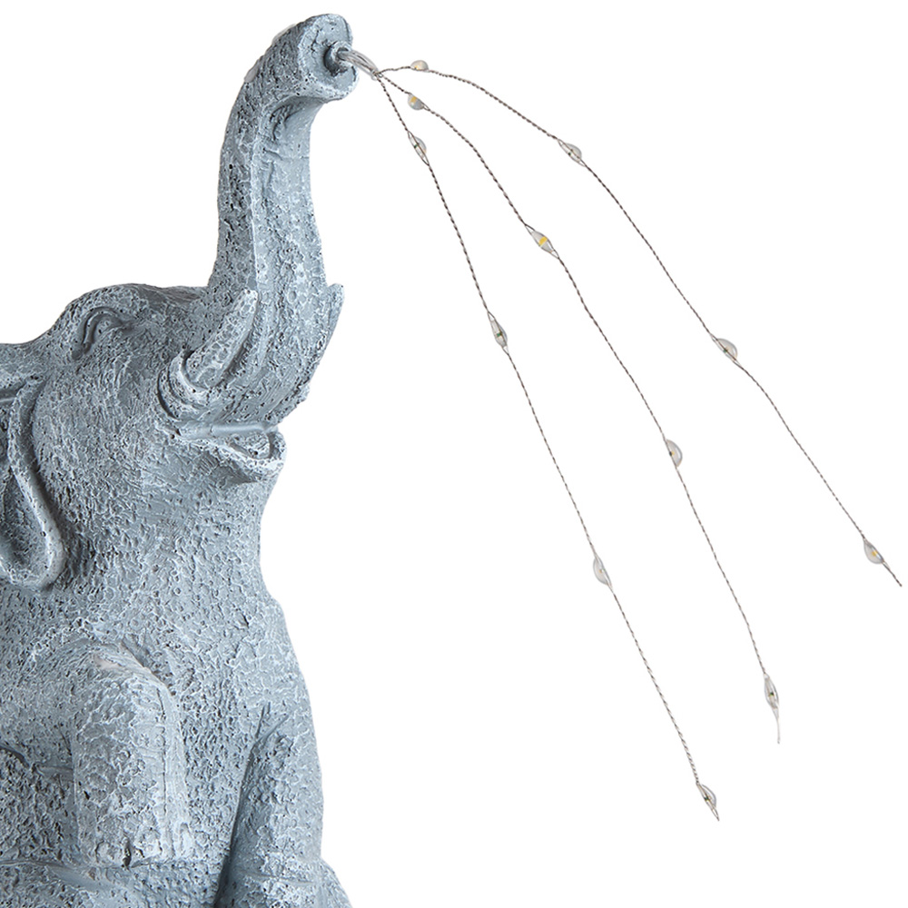 Living and Home Solar Powered LED Elephant Garden Ornament Image 5