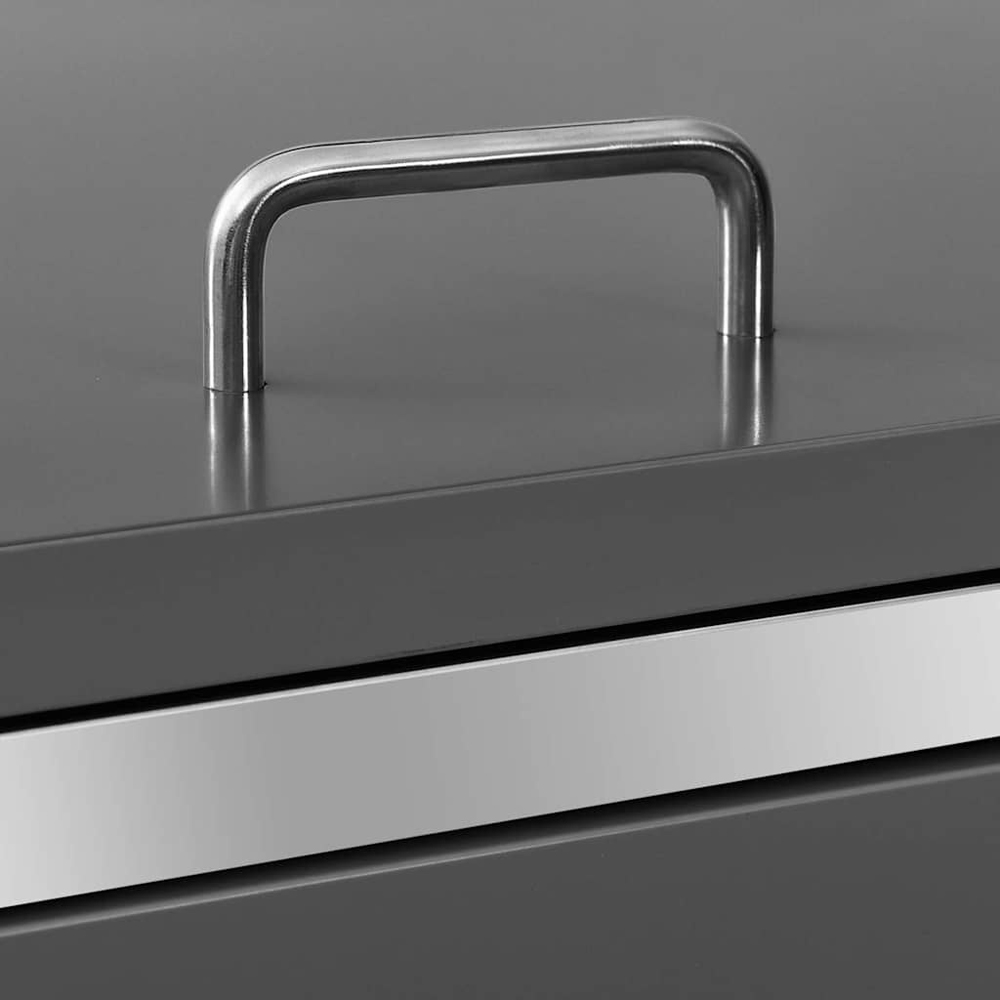 Walplus Anthracite Stainless Steel 3 Wheelie Bin Shed Image 9