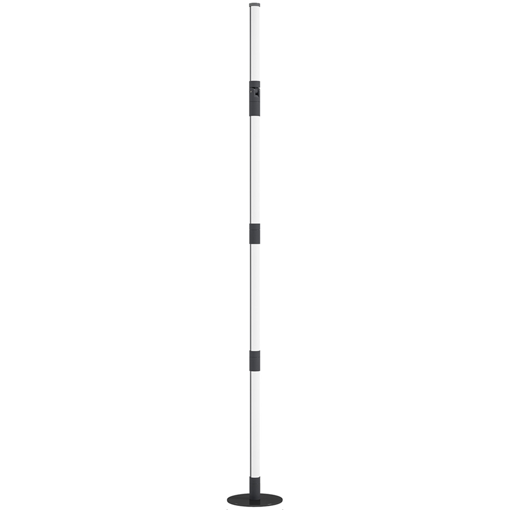 Portland Dark Grey RGB LED Corner Floor Lamp with App and Remote Control Image 1