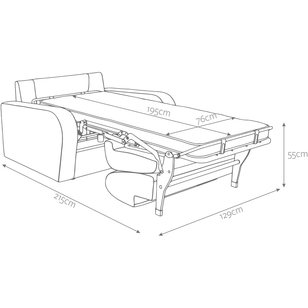 Jay-Be Deco Cosy Chenille Aqua Snuggler Sofa Bed with e-Sprung Mattress Image 9