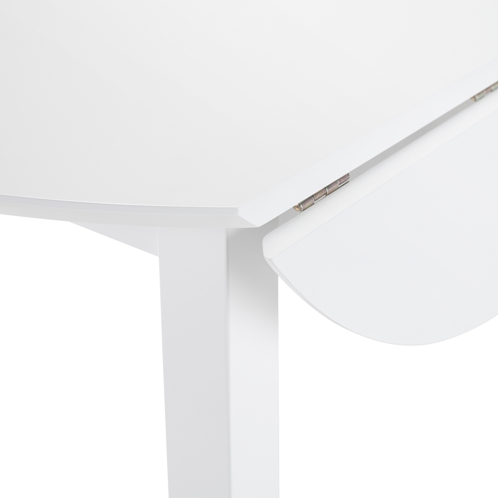 Julian Bowen Coast 2 Seater White Dropleaf Table Set Image 6