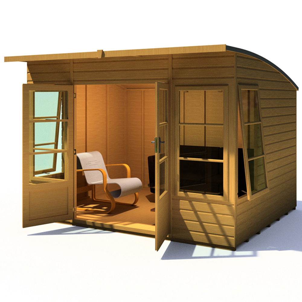 Shire Orchid Pine Wood Curved Roof 10 x 8ft Summerhouse Image 4
