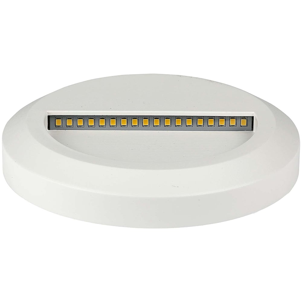V-TAC 4 Pack 2W White Round Warm White LED Step Light Image 3