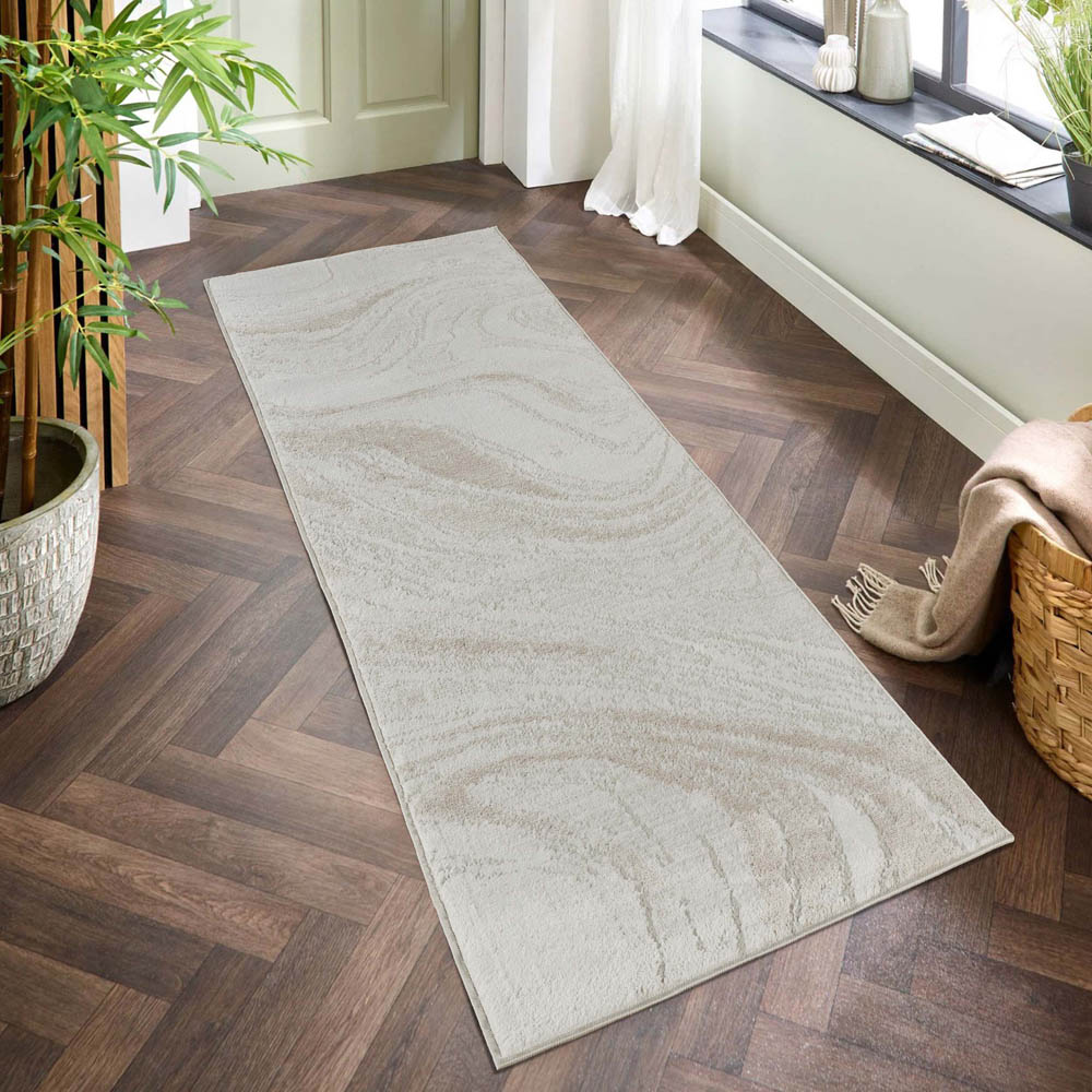 Desire Rugs Perla Beige Modern Abstract Action Resin Design Rug 200 x 290cm Image 2