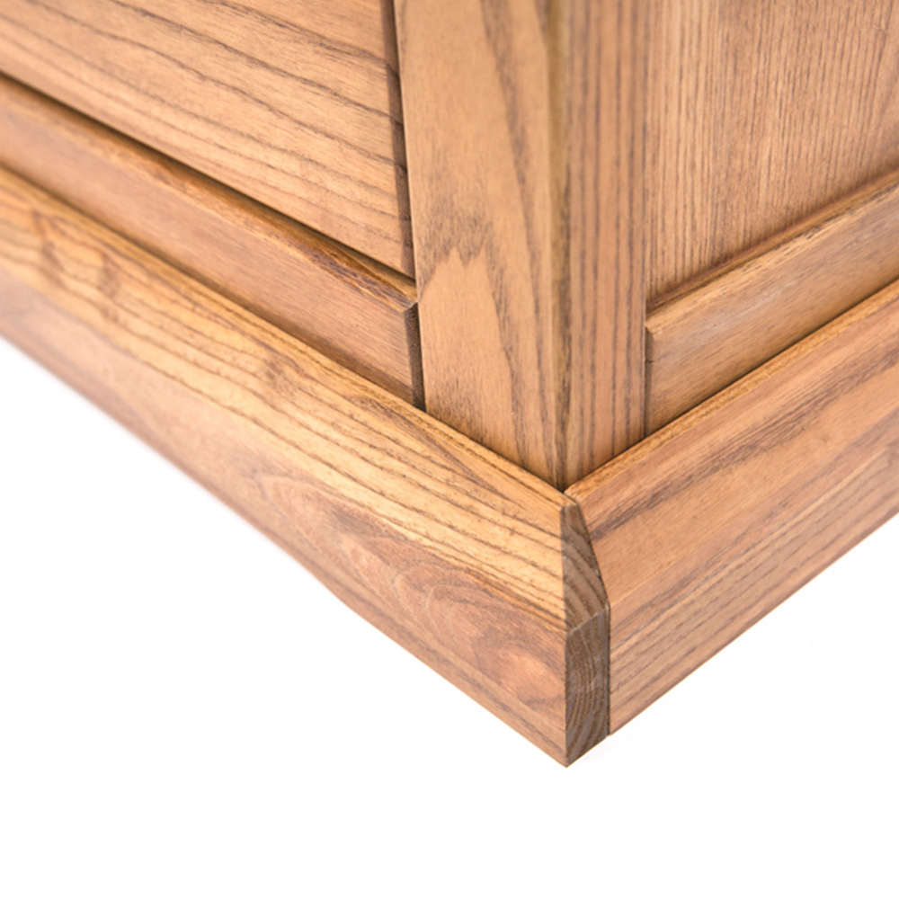 Cabinet Bits Salerno 5 Drawer Brown Brass Knob Chest of Drawers Image 8