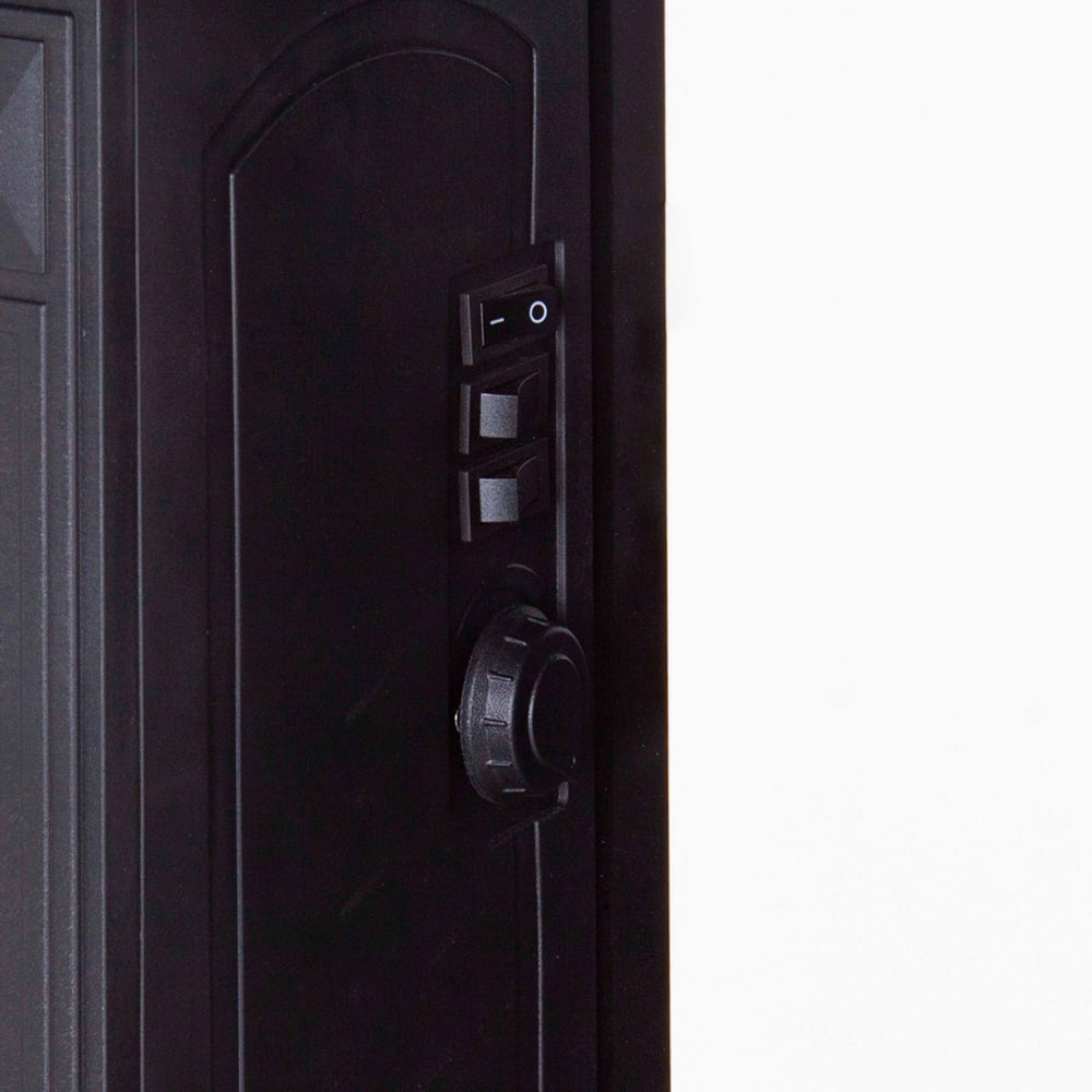 Warmlite Ealing Black and White Fireplace Suite with LED Flame Effect 1800W 30 inch Image 6