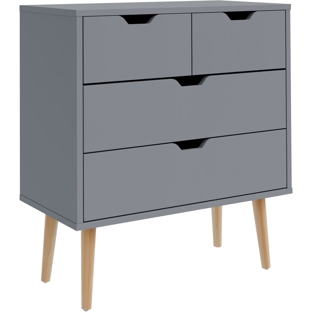 GFW Nyborg 4 Drawer Dark Grey Chest of Drawers Image 2