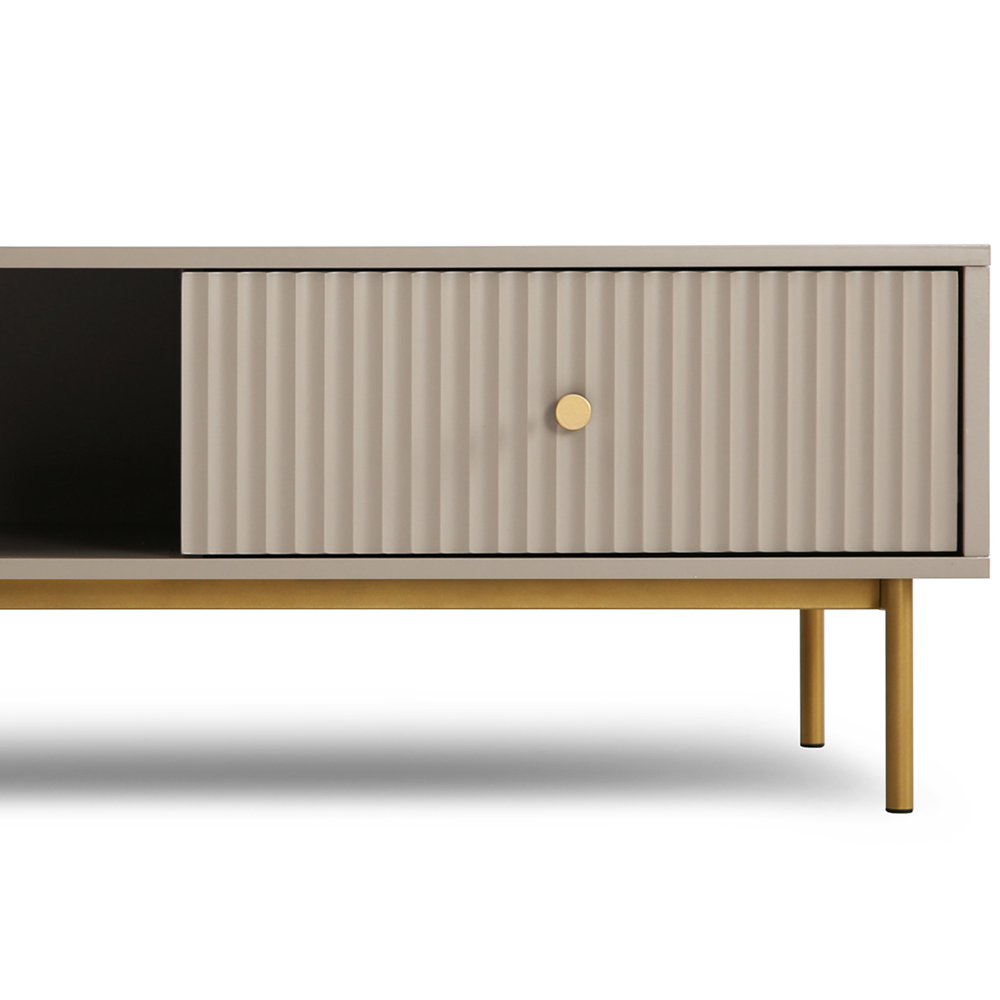 Devon Single Drawer Single Shelf Grey Coffee Table Image 4