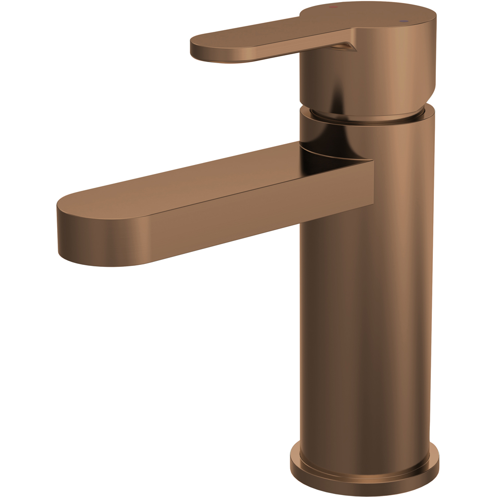 nuie Arvan Brushed Bronze Mono Basin Mixer with Push Button Waste Image 1