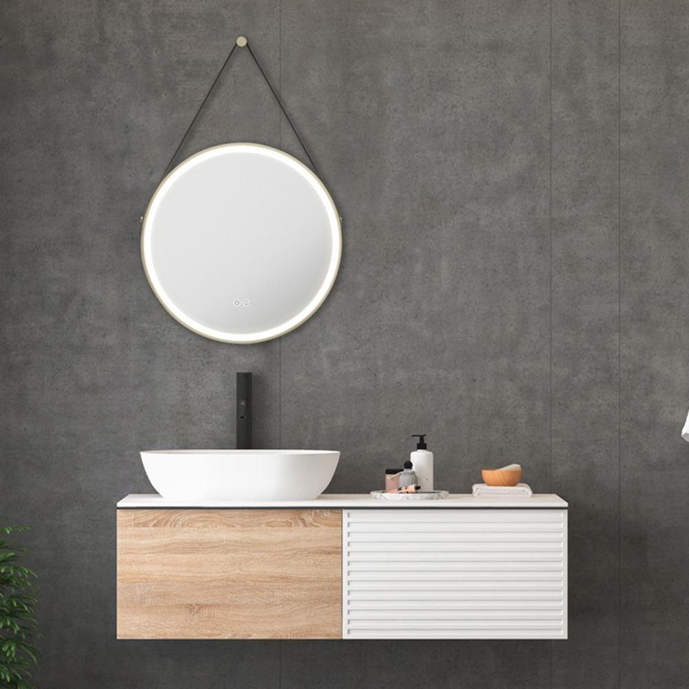 Sorrelis Valen Tunable LED Mirror with Brushed Gold Trim 60cm Image 2