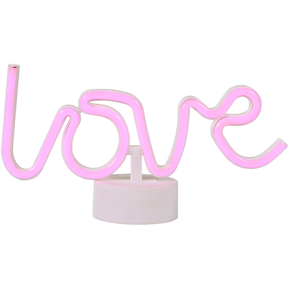 Glow Love Pink Neon LED Table Light Image 3