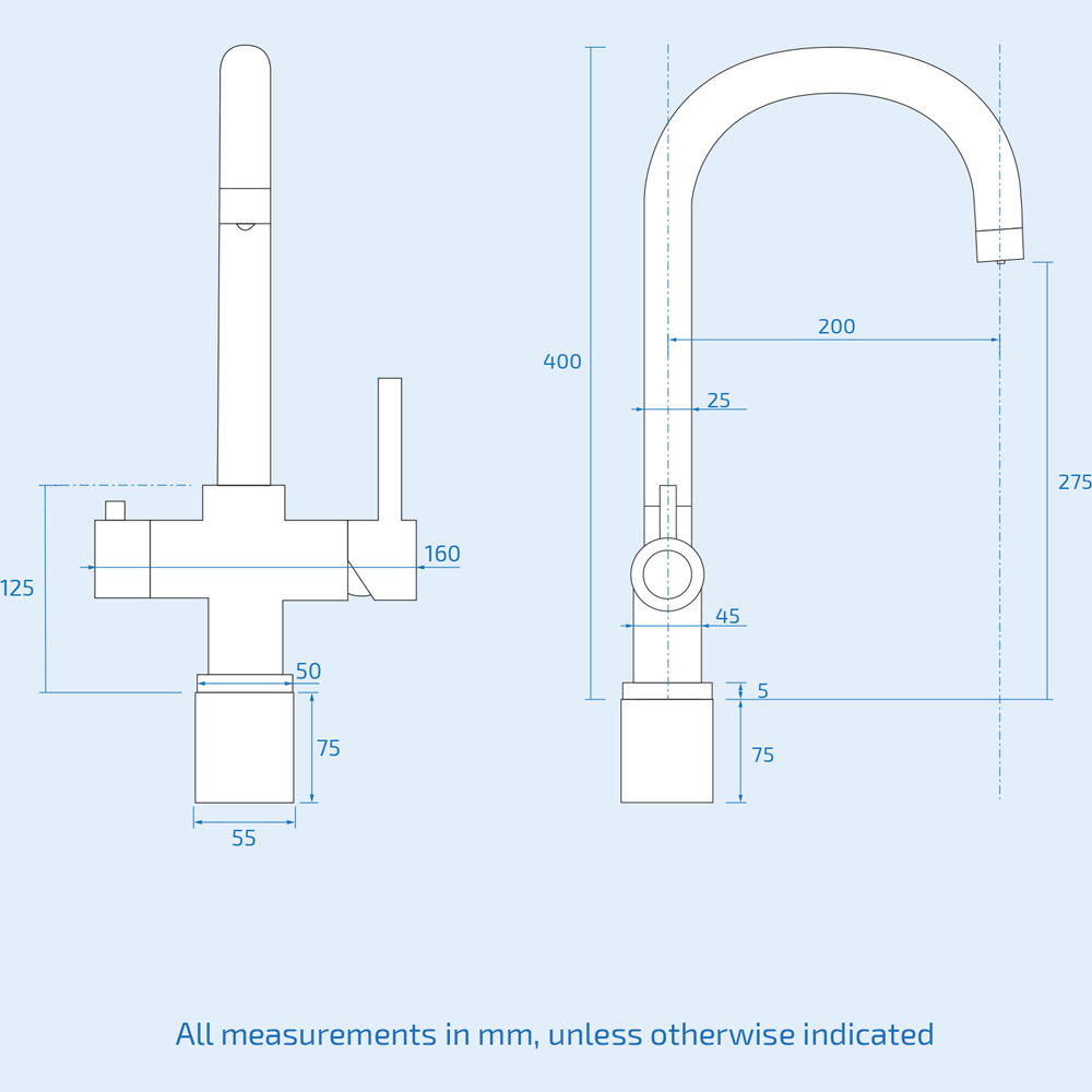Nes Home 3 in 1 Chrome Round Instant Boiling Water Kitchen Tap with Heating Tank Image 6