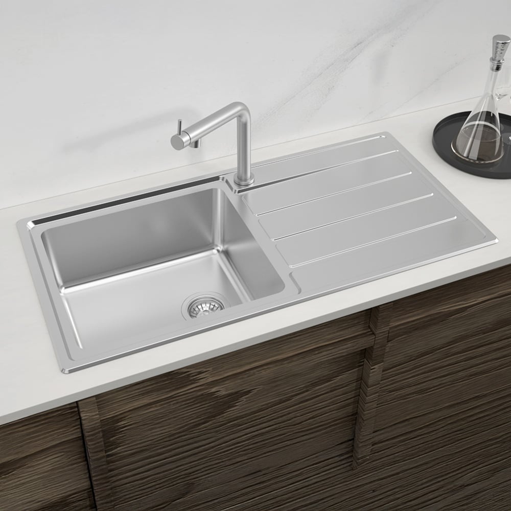 Reginox Envoy 10 Inset Single Bowl Reversible Sink 1000 x 500mm Image 2