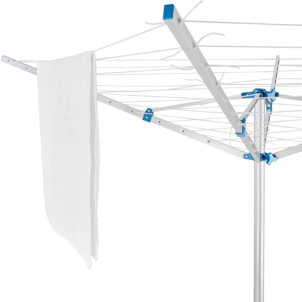 tectake 4 Arm Foldable and Height Adjustable Rotary Dryer and Airer Image 3