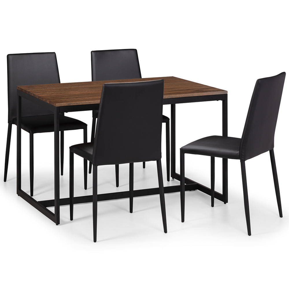 Julian Bowen Tribeca 4 Seater Walnut Dining Table Image 5