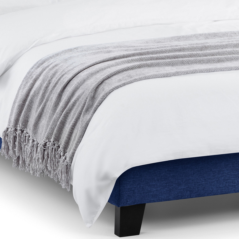 Julian Bowen Rialto King Size Dark Blue Linen Bed Image 6