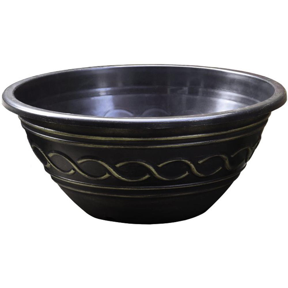 Thompson and Morgan Trio Waterlily Pond Basket and Black and Gold Patio Pond Pot Image 2