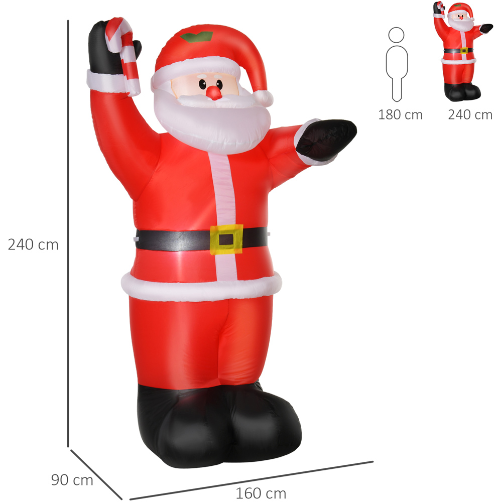 Everglow Red Inflatable Air Blown Christmas Santa 8ft Image 8