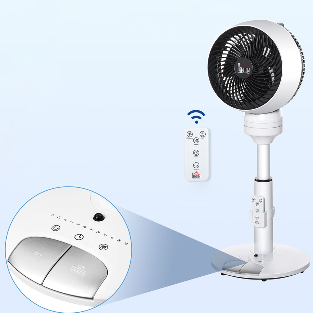 HOMCOM Black Pedestal Fan 28 inch Image 4