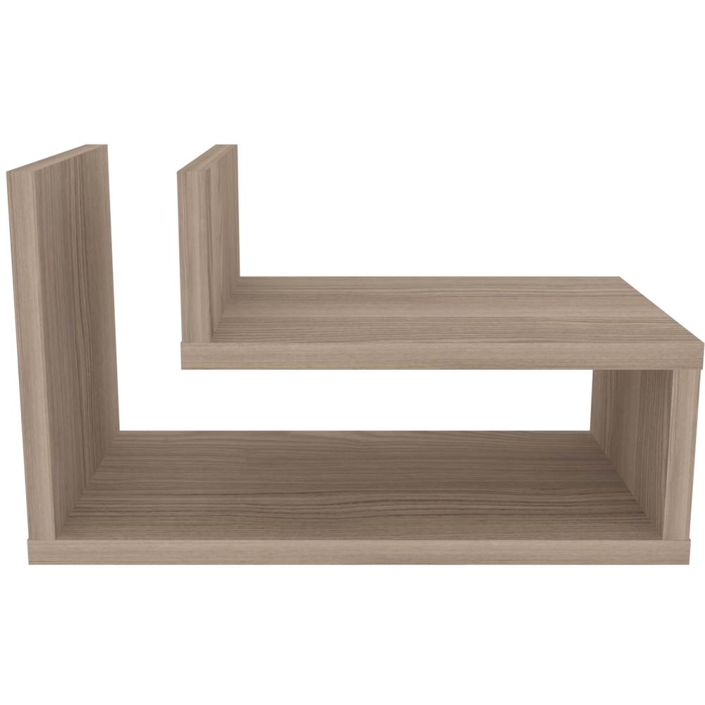 Decorotika Lara 2 Shelf Cordoba L Shaped Floating Bedside Table Image 4