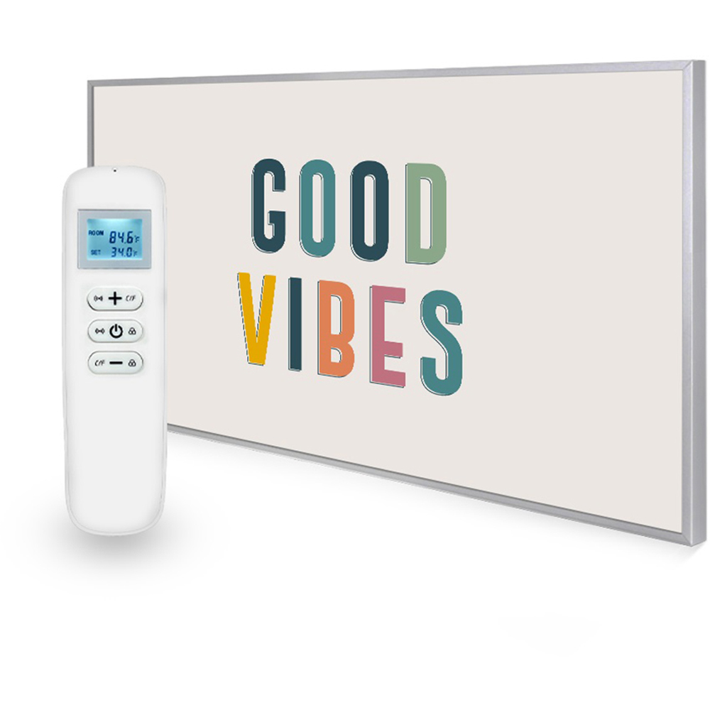 Mirrorstone Nexus Good Vibes Quote Wi-Fi Infrared Heating Panel 580W 595 x 995mm Image 2