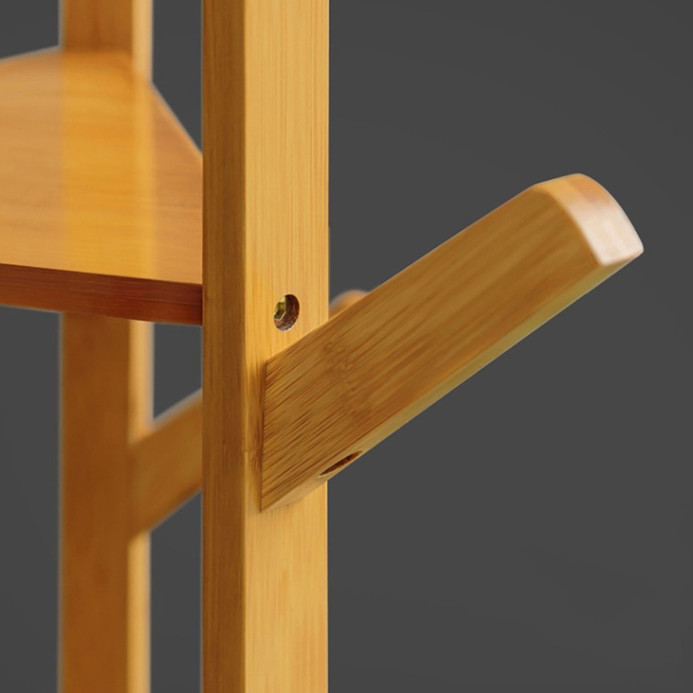 Living and Home 3-Tier Coat Rack Stand with Shelves Image 4