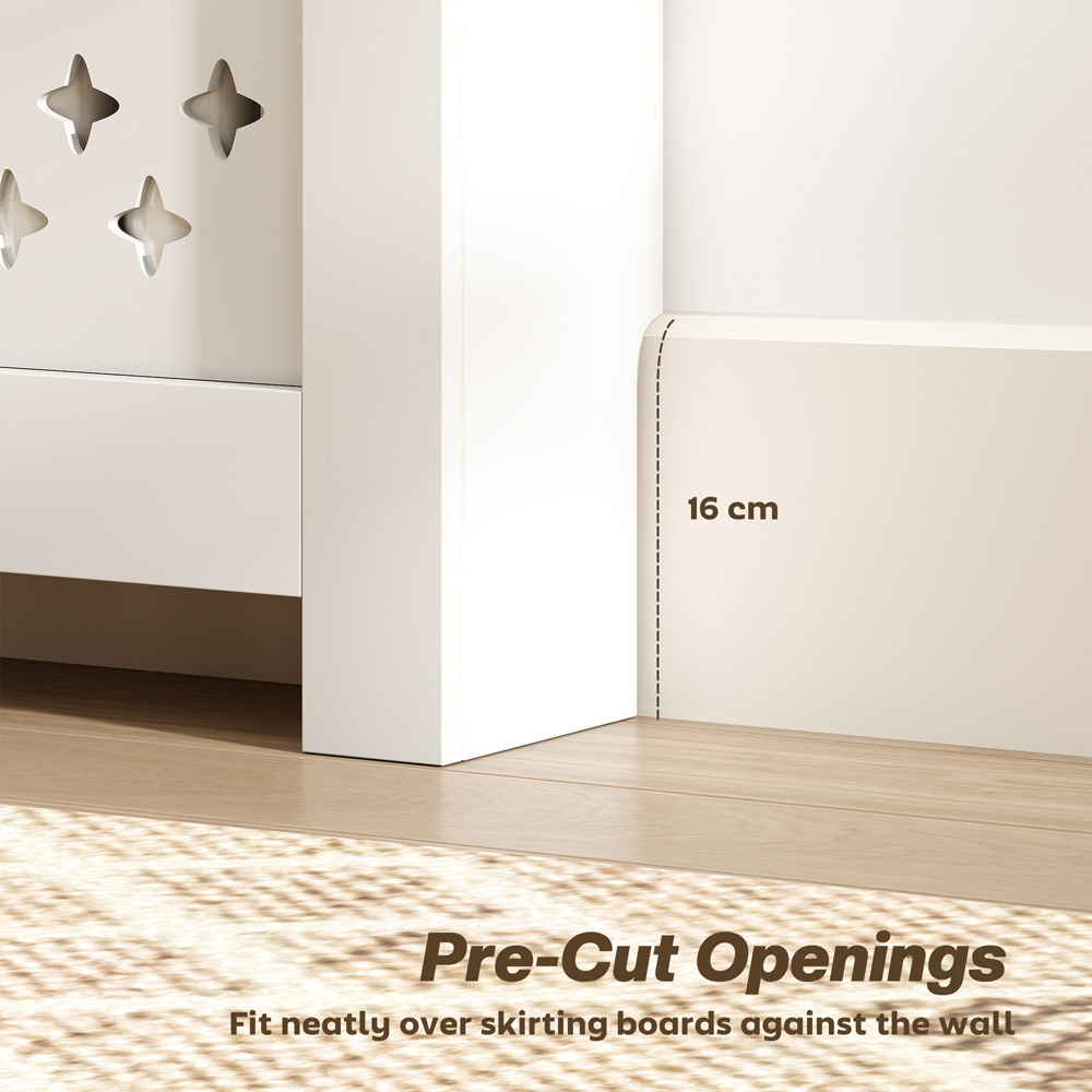 HOMCOM White Single Flip Shelf Heater Cover 108 x 19 x 95.5cm Image 7