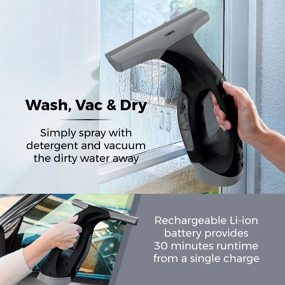 Tower TWV10 Platinum Cordless Window Vacuum Cleaner Image 6