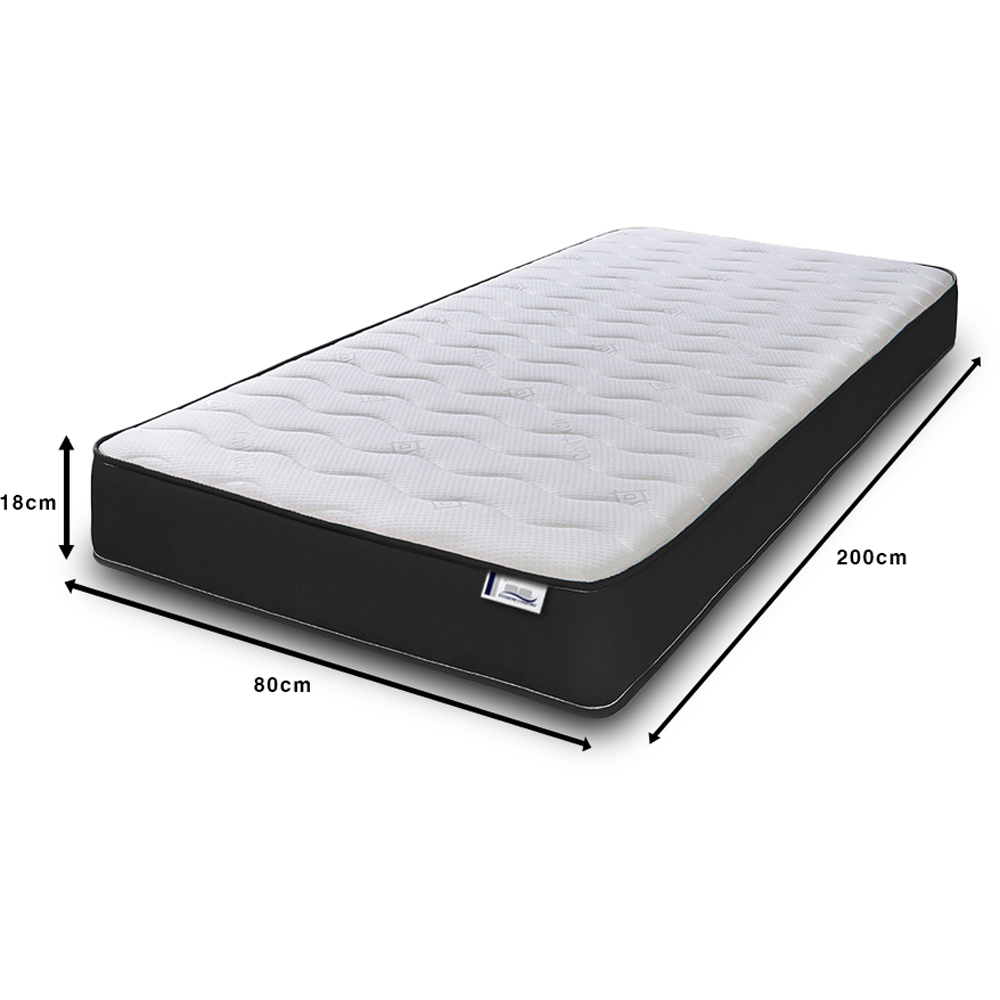 Extreme Comfort Cooltouch Colours European Black Small Single Memory Foam and Spring Mattress Image 5