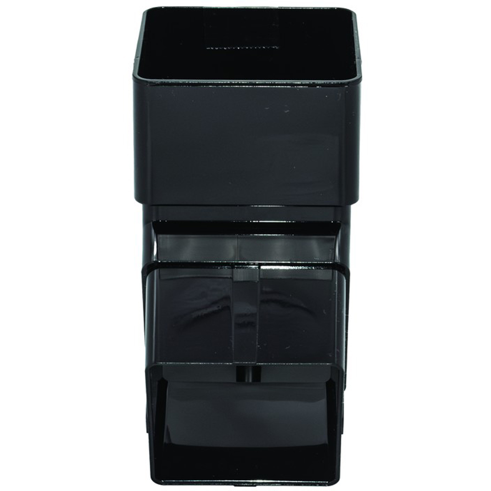 FloPlast Square 112 Degree Downpipe Offset Bend Black Image 2