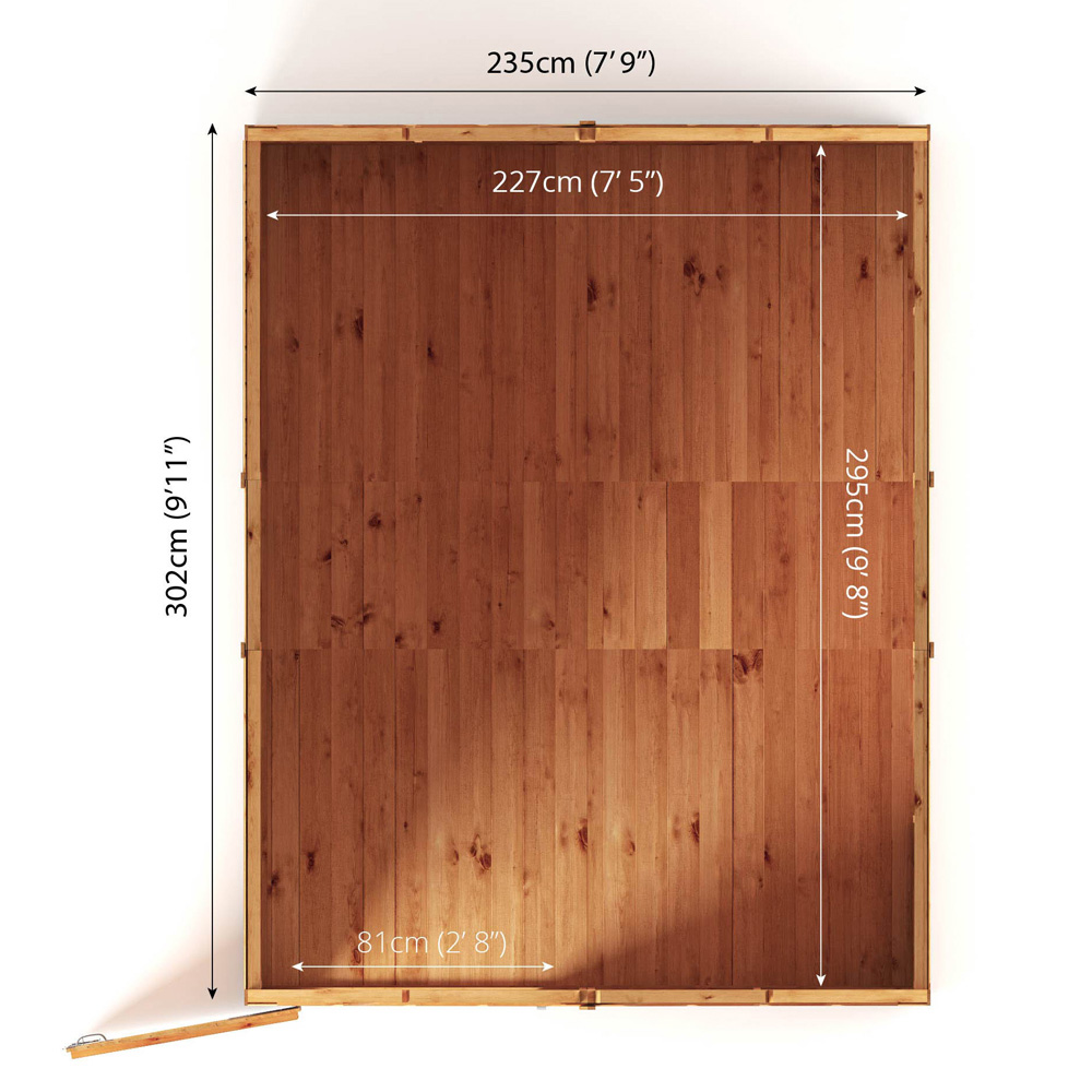 Mercia Woodsman 10 x 8ft Shiplap Glass Apex Shed Image 8