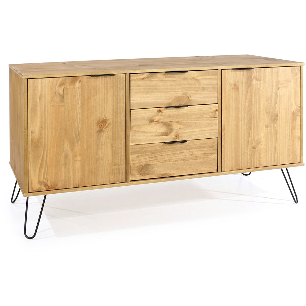 Augusta 2 Door 3 Drawer Pine Medium Sideboard Image 3