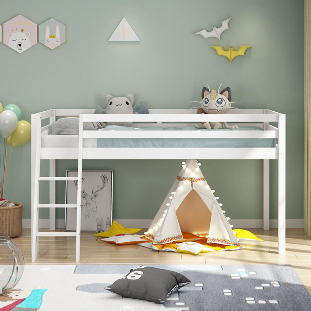 Portland White Wooden Mid Sleeper Image 6